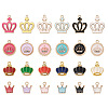 48Pcs 24 Colors Alloy Enamel Charms ENAM-TA0001-23-2