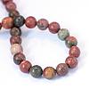 Natural Polychrome Jasper/Picasso Stone/Picasso Jasper Beads Strands G-E334-6mm-10-3