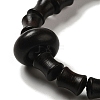 Ebony Bamboo Joint Beaded Stretch Bracelet BJEW-B080-13A-3