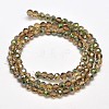 Half Rainbow Plated Electroplate Glass Beads Strands X-EGLA-J130-HR15-2