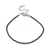 Natural Black Spinel Beaded Bracelets BJEW-JB09390-02-1