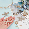   8 Style Starfish Alligator Hair Clips & Stud Earrings & Headband Set AJEW-PH0011-44-3