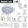 Iron Light Fixture Ceiling Canopy Kits FIND-WH0110-616A-2