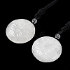 Natural Quartz Crystal Tree of Life Pendant Necklace with Nylon Rope NJEW-H009-03-08-2
