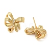 Brass Micro Pave Cubic Zirconia Studs Earring Findings KK-K364-02G-2