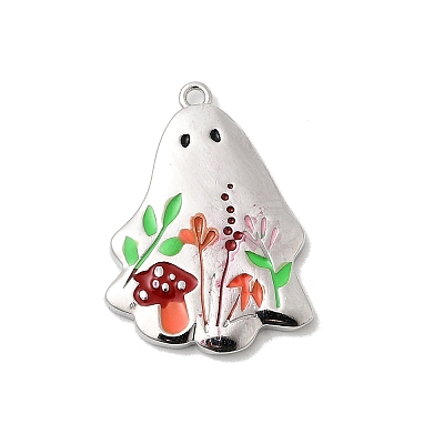 Brass Enamel Pendants KK-L258-09D-1