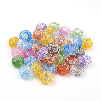 Transparent Crackle Acrylic Beads MACR-E025-30-1