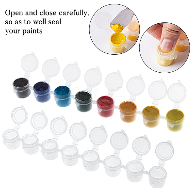 Plastic Paint Pots Strips CON-PH0001-84-1