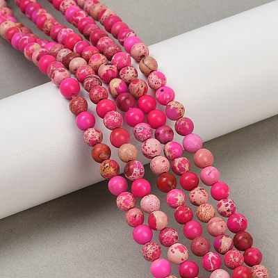 Dyed Natural Regalite/Imperial Jasper/Sea Sediment Jasper Beads Strands G-B124-C04-01-1