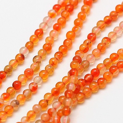 Natural Carnelian Bead Strands G-A130-3mm-K02-1