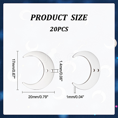 201 Stainless Steel 2-Loop Link Pendants STAS-UN0044-24-1