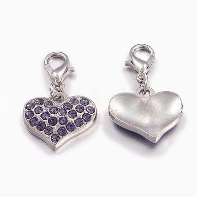 Alloy Rhinestone Pendants RB-C1386-A18P-1