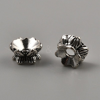 Tibetan Style Alloy Bead Caps FIND-WH0291-09B-AS-1