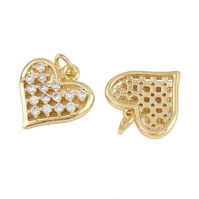 Brass Micro Pave Cubic Zirconia Pendants ZIRC-I367-11G-08-1