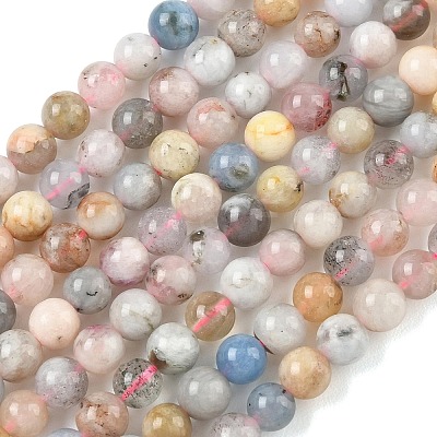 Natural Morganite Beads Strands G-Z164-A01-6mm-1