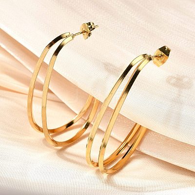 304 Stainless Steel Stud Earrings EJEW-F361-22G-1