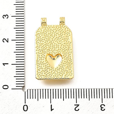 Rectangle Brass Pendants KK-S508-03A-G-1