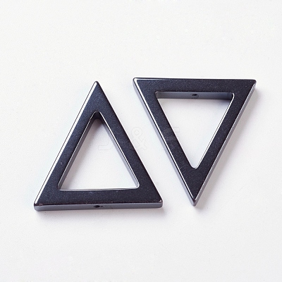 Valentines Day Gift Ideas for Boyfriend Non-Magnetic Synthetic Hematite Triangle Pendants X-IMP001-1