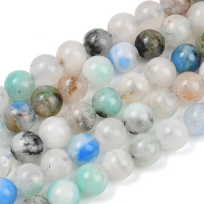 Natural Azurite Beads Strands G-L647-A01-8mm-1