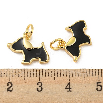 Brass Enamel Charms KK-E093-01G-02-1