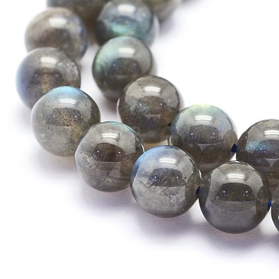 Natural Labradorite Beads Strands G-O166-08-10mm-1