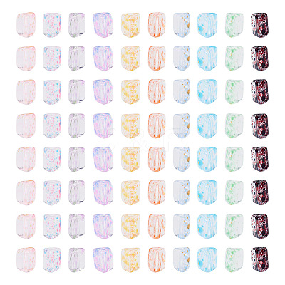 100G 10 Colors Transparent Spray Painted Glass Seed Beads SEED-TA0001-66-1