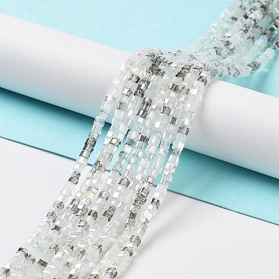 Gradient Color Electroplate Glass Bead Strands X-GLAA-E042-05-B02-1