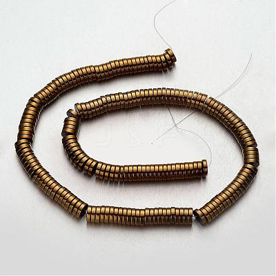 Electroplate Non-magnetic Synthetic Hematite Beads Strands G-F300-17C-03-1