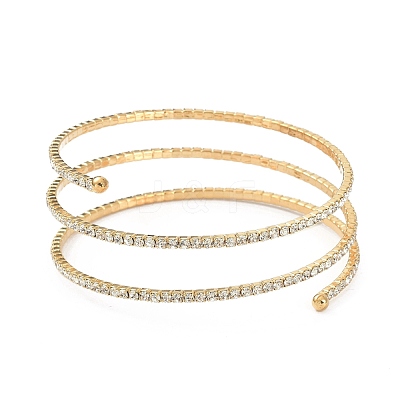 Iron Alloy Rhinestone Multilayer Bangles BJEW-B052-03LG-1