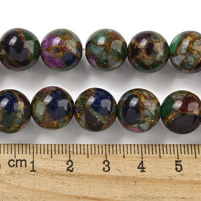 Synthetic Gold Clinquant Stone Beads Strands G-P549-A01-03-1