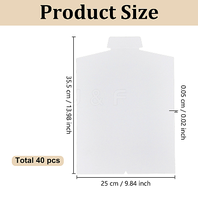 40Pcs Paper Clothing Display Cards CDIS-GO0001-01-1
