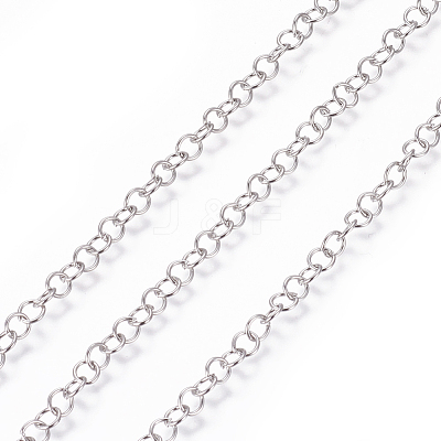 Tarnish Resistant 304 Stainless Steel Rolo Chains CHS-L020-021B-P-1