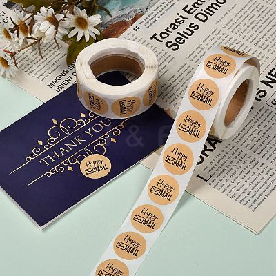 Self-Adhesive Kraft Paper Gift Tag Stickers LS-DIY-G013-A18-1
