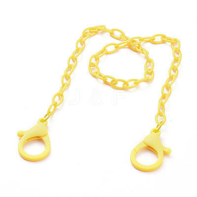 Personalized ABS Plastic Cable Chain Necklaces LS-NJEW-JN03310-04-1
