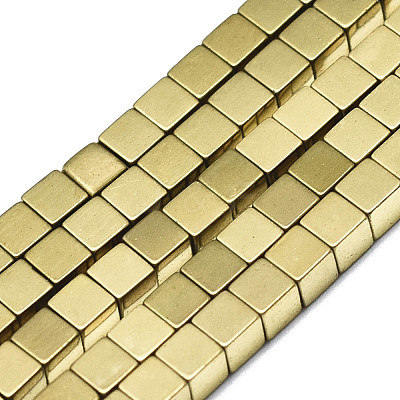 Electroplate Non-magnetic Synthetic Hematite Beads Strands X-G-S352-40-1