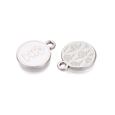Rack Plating Alloy Enamel Pendants ENAM-N070-01A-01P-01-1