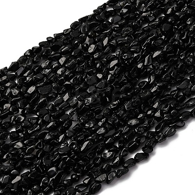 Natural Black Tourmaline Beads Strands G-I389-A30-AB-1
