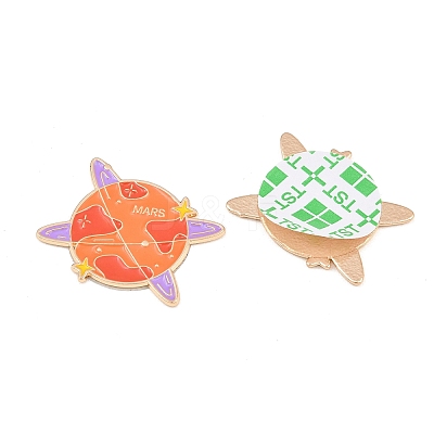 Space Planet Alloy Enamel Cabochons AL-CBA1A6F-07KCG-K-1