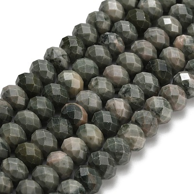 Natural Green Wood Lace Stone Wooden Jasper Beads Strands G-Z111-A15-02-1