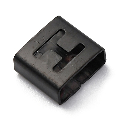 Ion Plating(IP) 304 Stainless Steel Square Slide Charms STAS-L132-04H-B-1