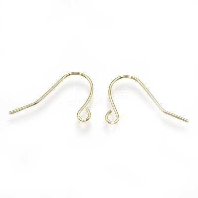 Brass Earring Hooks KK-S348-217-1