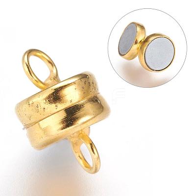 Brass Magnetic Clasps with Loops KK-P114-07G-1