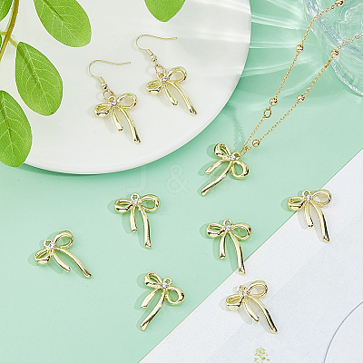 24Pcs Rack Plating Alloy Rhinestone Pendants FIND-DC0007-70-1