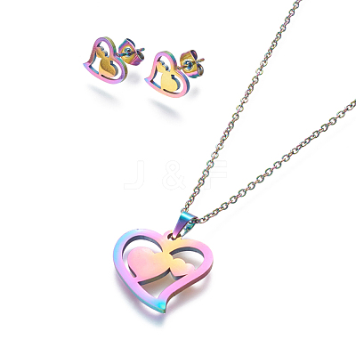 304 Stainless Steel Jewelry Sets SJEW-L141-080M-1
