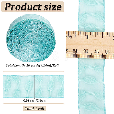 10 Yards Polyester Lace Trim Ribbon OCOR-WH20005-42B-1