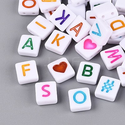 Opaque Acrylic Enamel Beads SACR-Q001-18C-1