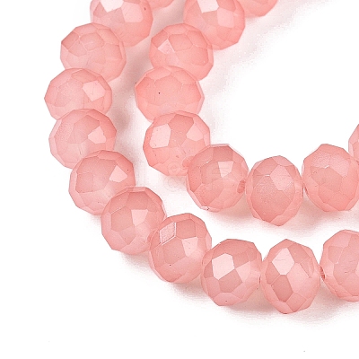 Baking Paint Imitation Jade Glass Bead Strands DGLA-A034-J8MM-A31-1