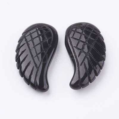 Natural Black Agate Pendants G-E435-F-07-1