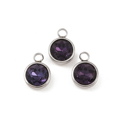 Glass Rhinestone Charms STAS-G082-14-1