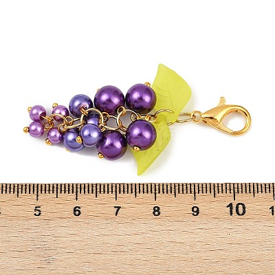 Glass Pendant Decorations HJEW-CJ00030-1